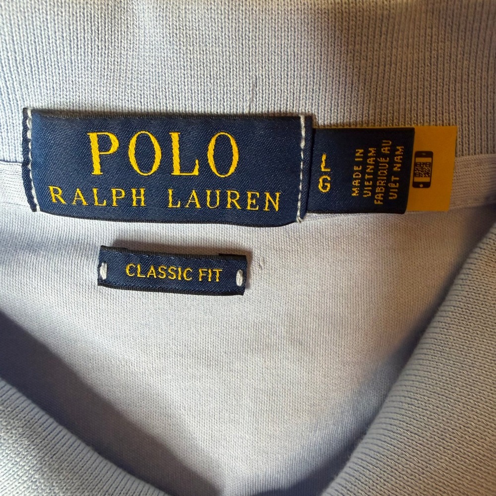 Polo Ralph Lauren Mens Classic Fit Short Sleeve Polo Shirt Light Blue Large - Picture 4 of 10